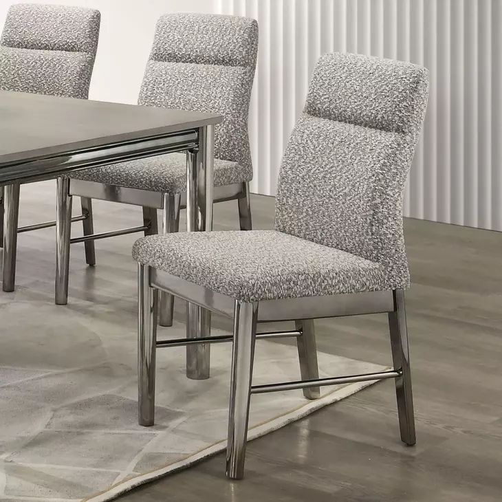 Lennox Gray Upholstered Side Chair Set of 2