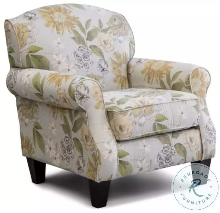 Celadon Flora Powder Rolled Arms Accent Chair