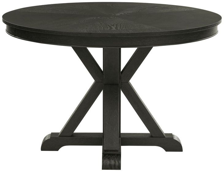 Rylie Black 48" Round Dining Table