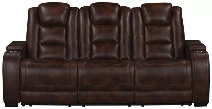 Chester Brown 85" Power Reclining Sofa with USB Charging and LED