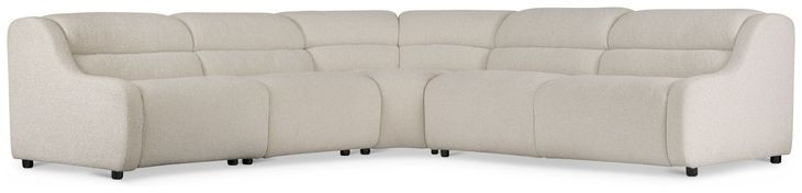 Gio Cream 5 Piece Power Reclining Sectional