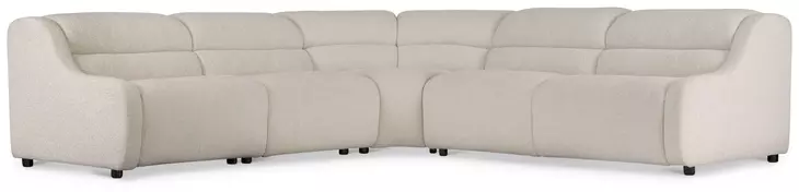 Gio Cream 5 Piece Power Reclining Sectional