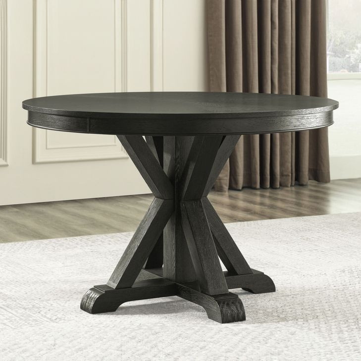 Rylie Black 48" Round Dining Table