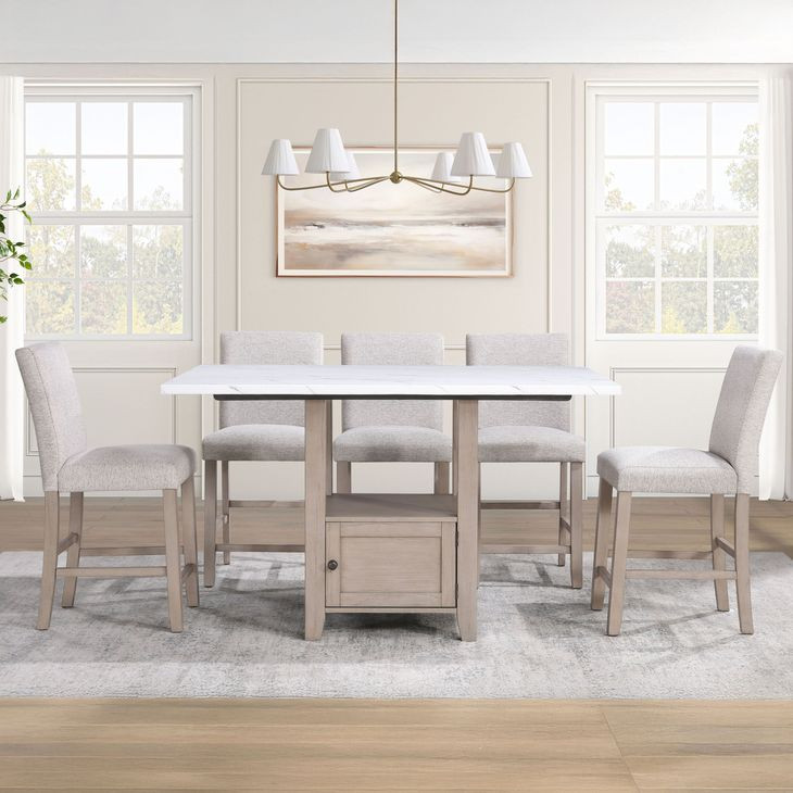 Taylor Gray Upholstered Counter Height Chair Set of 2