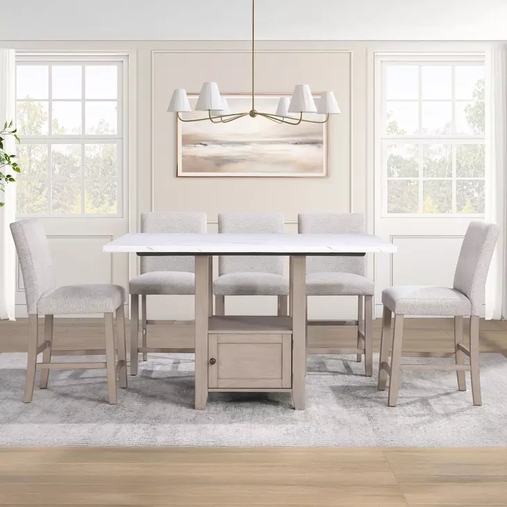 Taylor Gray Upholstered Counter Height Chair Set of 2