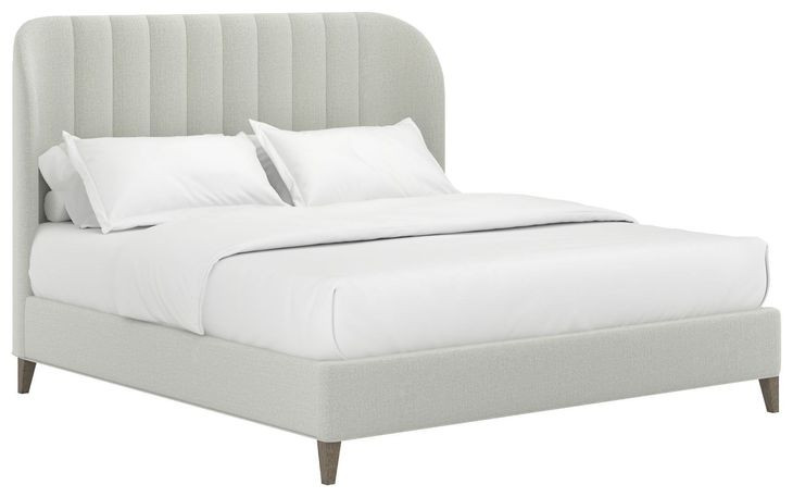 Dante Cloud Performance Fabric King Upholstered Wide Channel Panel Bed