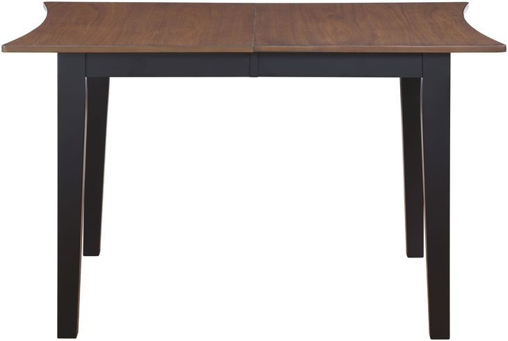 Joplin Walnut and Ebony 62" Extendable Rectangular Dining Table