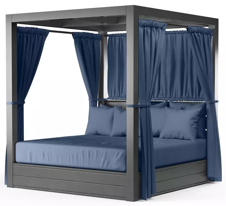 Redondo Spectrum Indigo and Gray Outdoor Resort King Daybed