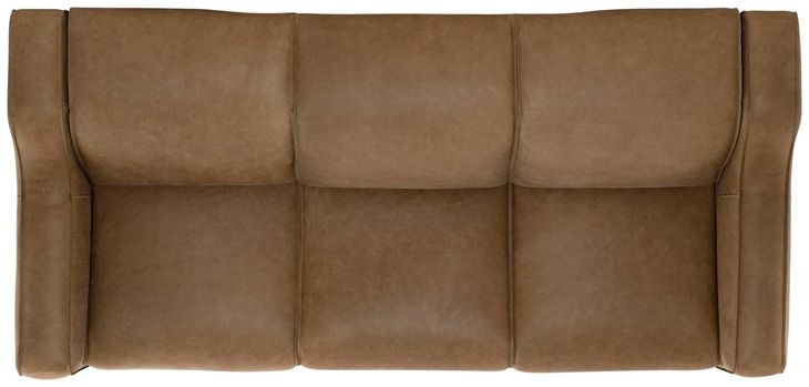 Flynn Brown Leather 94" Power Motion Sofa