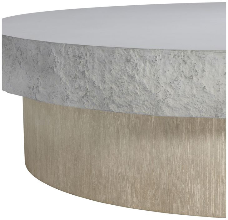 Pincio Gray Round Cocktail Table with Casters