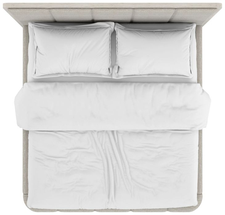 Ashlar White Upholstered King Panel Bed