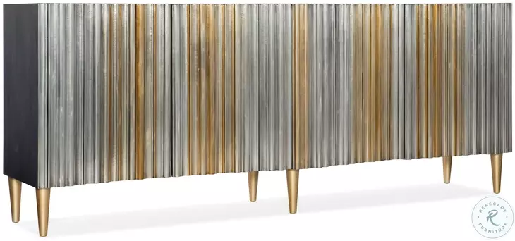 Phoenix Aluminum And Gold Credenza