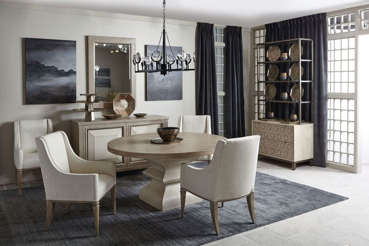 Santa Barbara Sandstone And Textured Cameo Round Dining Table