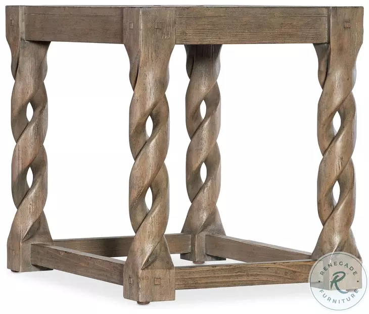 Mercantile Medium Wood Jack O'Bein End Table