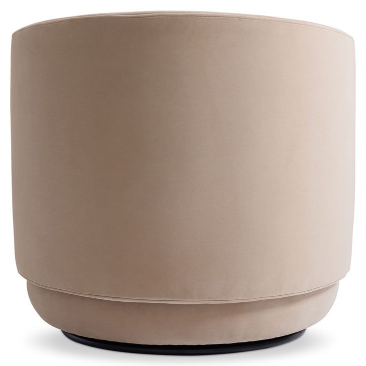 Crosby Beige Upholstered Swivel Chair