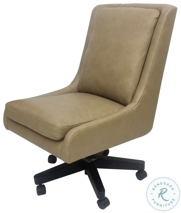 Dovell Lotus Cream Leather Desk Chair