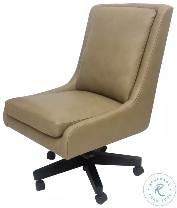Dovell Lotus Cream Leather Desk Chair