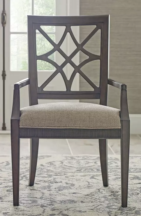 Savona Versaille Painted Upholstered Genieve Arm Chair Set of 2