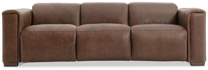 Billings Brown Leather Power Reclining Living Room Set