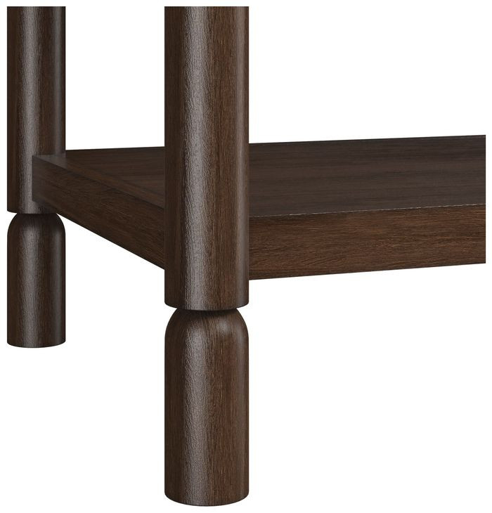 Verge Handcrafted Walnut 1 Drawer Open Nightstand