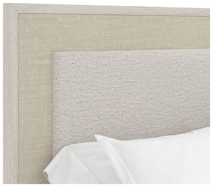 Cotiere Cream Linen Upholstered Queen Panel Bed