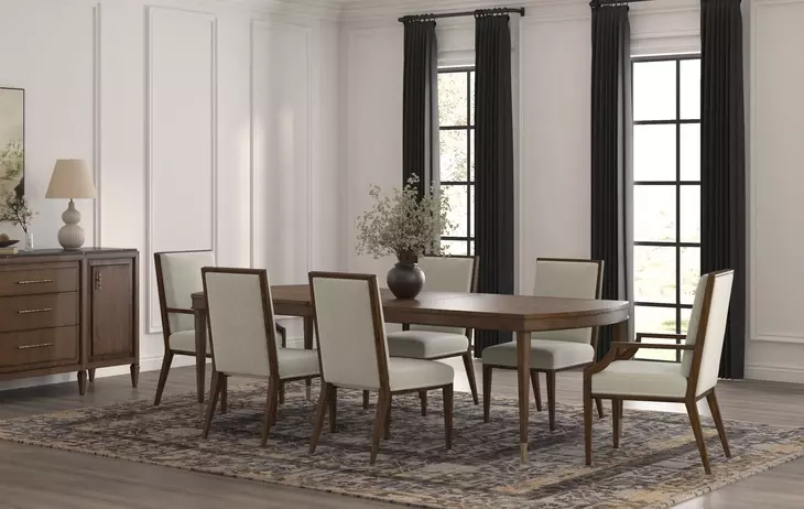 Eave Cream Upholstered Arm Chair Set of 2