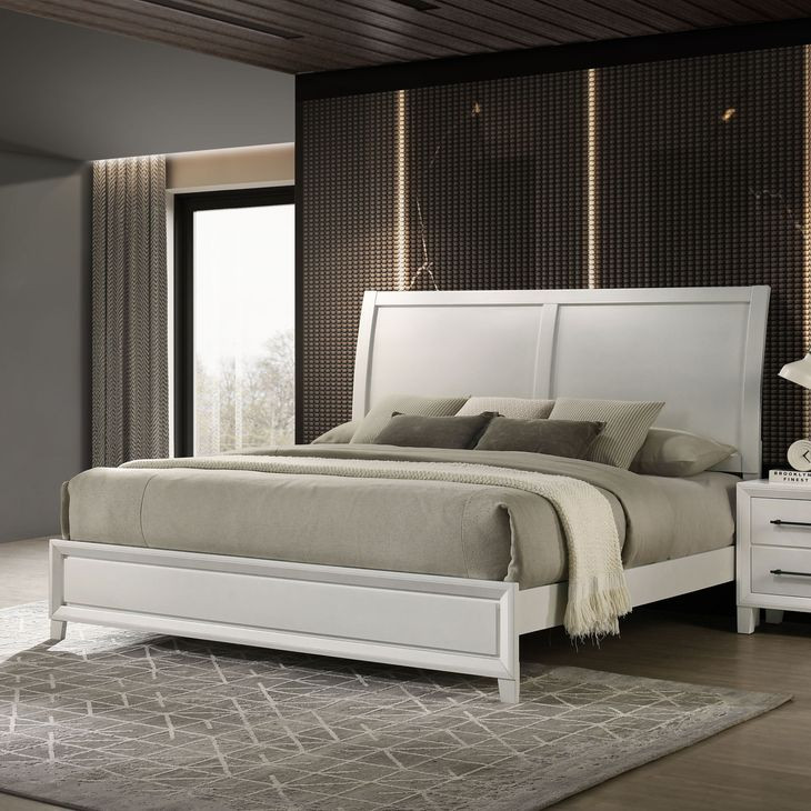 Ballard White California King Sleigh Bed