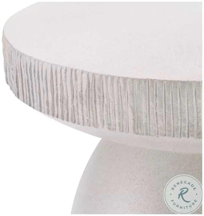 Antibes Pumice Pedestal Side Table