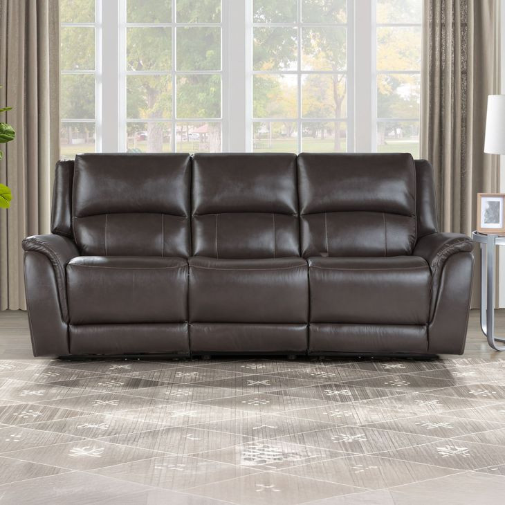 Alexandria Chocolate 91" Power Reclining Sofa