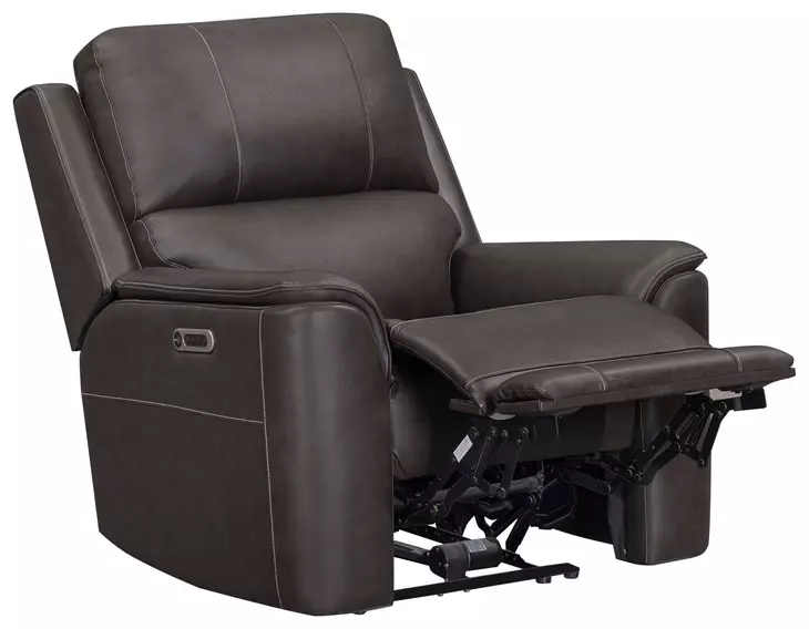 Eldridge Steamboat Brown Leather Zero Gravity Power Reclining Living Room Set with USB Charging