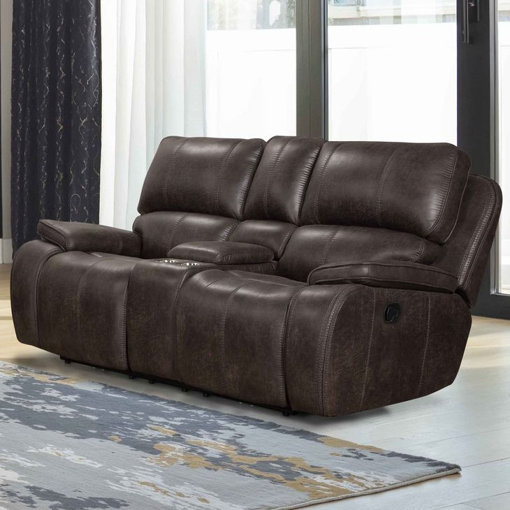 Brookings Charcoal 79" Loveseat with Dual Recliner