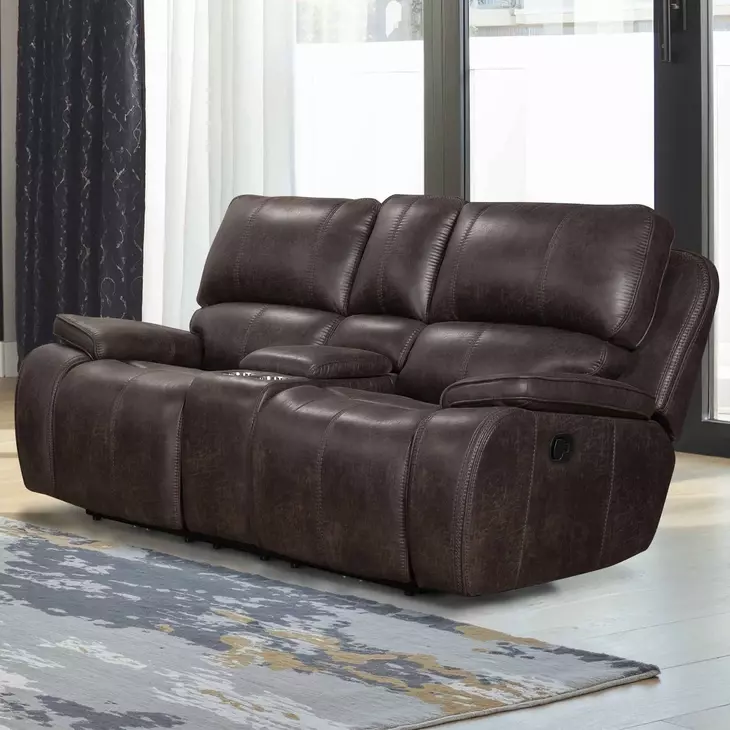 Brookings Charcoal 79" Loveseat with Dual Recliner