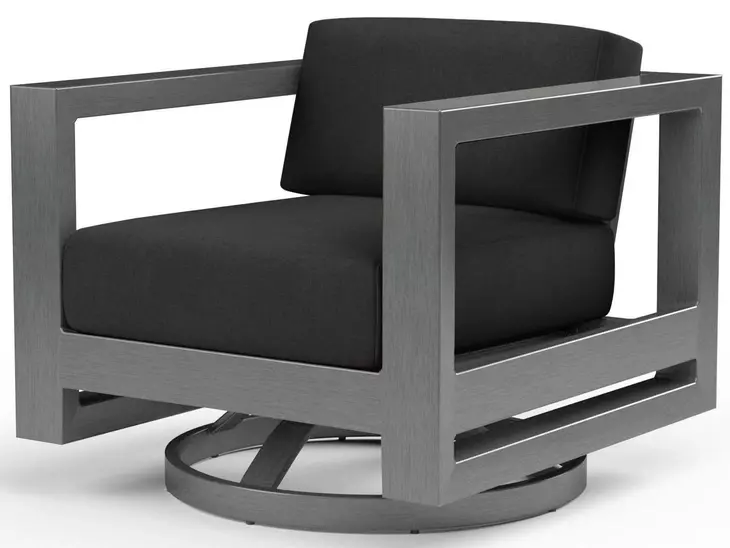 Redondo Spectrum Carbon Upholstered Outdoor Swivel Club Chair