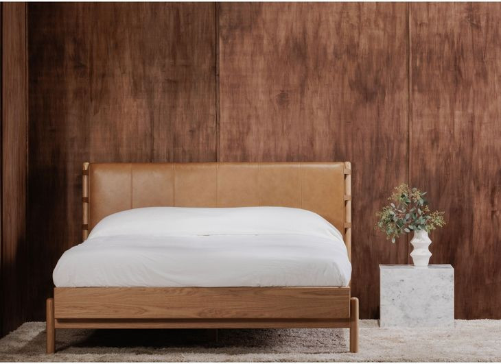 Colby Brown Queen Upholstered Platform Bed