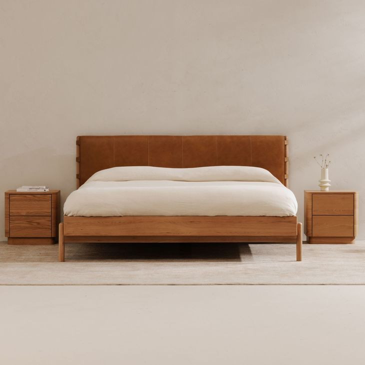 Colby Brown Queen Upholstered Platform Bed