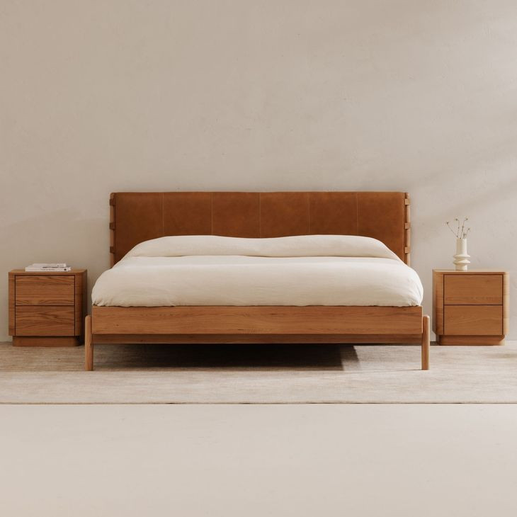 Colby Brown King Upholstered Platform Bed