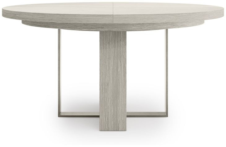 Tempo Beige 80" Round Extendable Dining Table