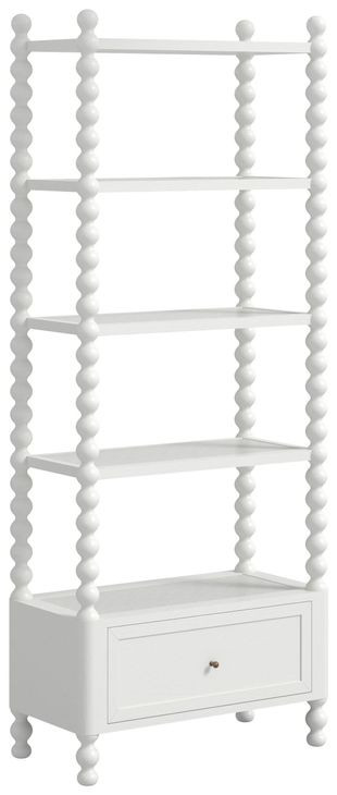 Haven Warm White Etagere with 4 Shelves