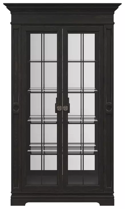 Atrium Black 2 Glass Door Display Cabinet with LED