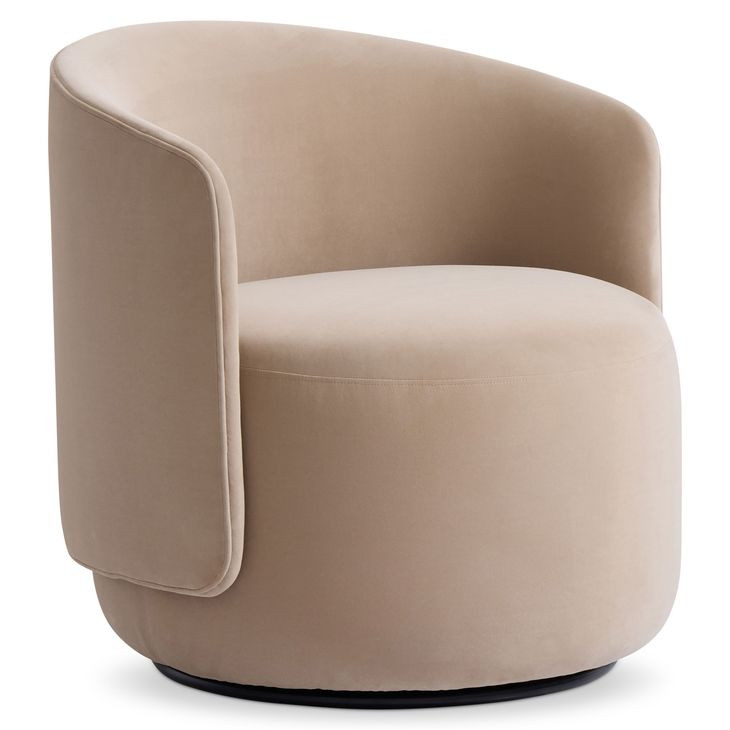 Crosby Beige Upholstered Swivel Chair