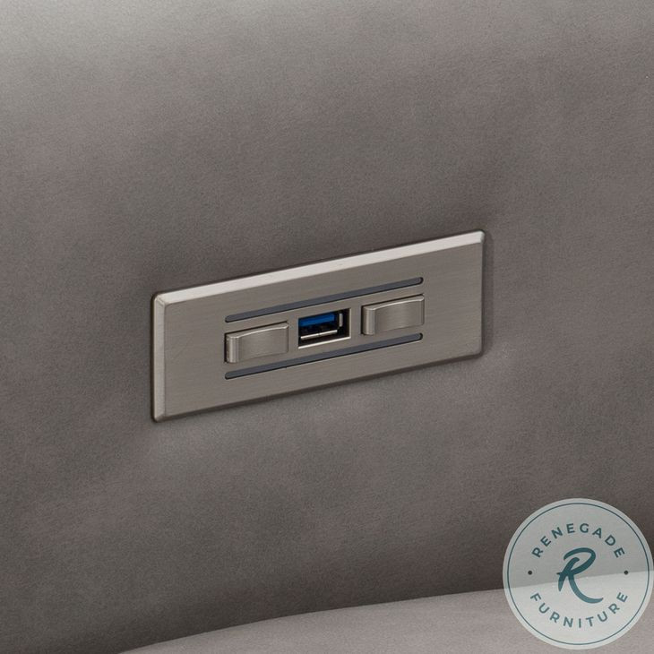 Lioni Mocha Power Motion Chair with USB Charging