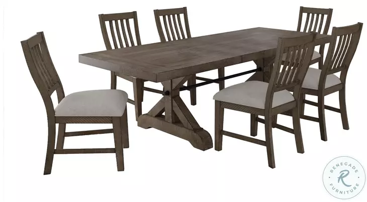 Marietta Medium Brown Extendable Dining Room Set