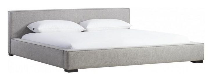 Zest Light Gray Queen Upholstered Panel Bed