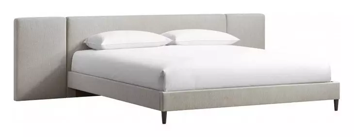 Zest Light Gray King Upholstered Wall Panel Bed