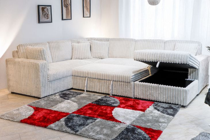 Bliss Mist Gray 52" Loveseat with Pull Out Bed and USB Charging