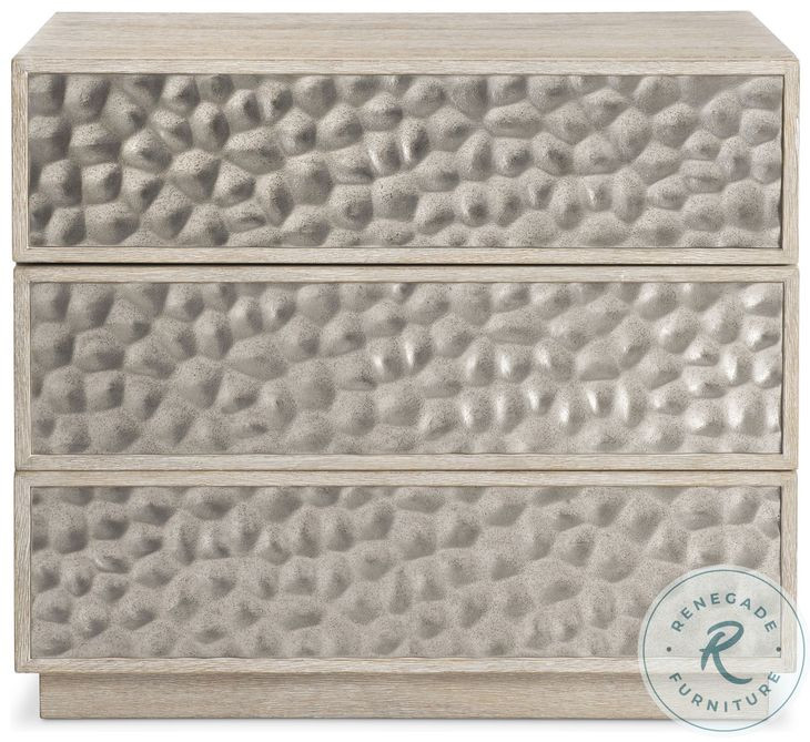 Hansby Graphite And Trevin 3 Drawer Nightstand with USB Charging