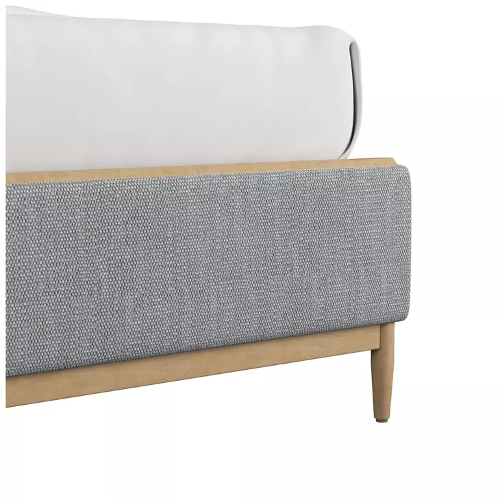 Loft Gray Upholstered King Panel Bed