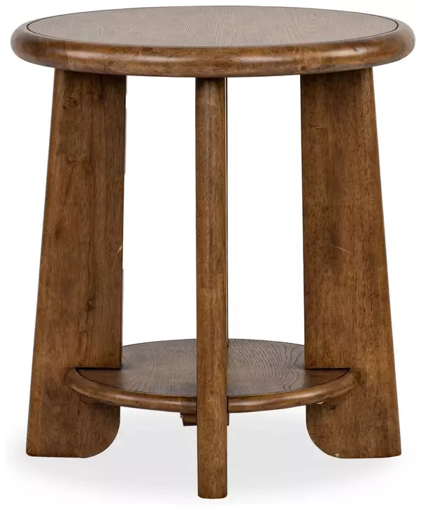 Tanner Tawny Brown Round End Table