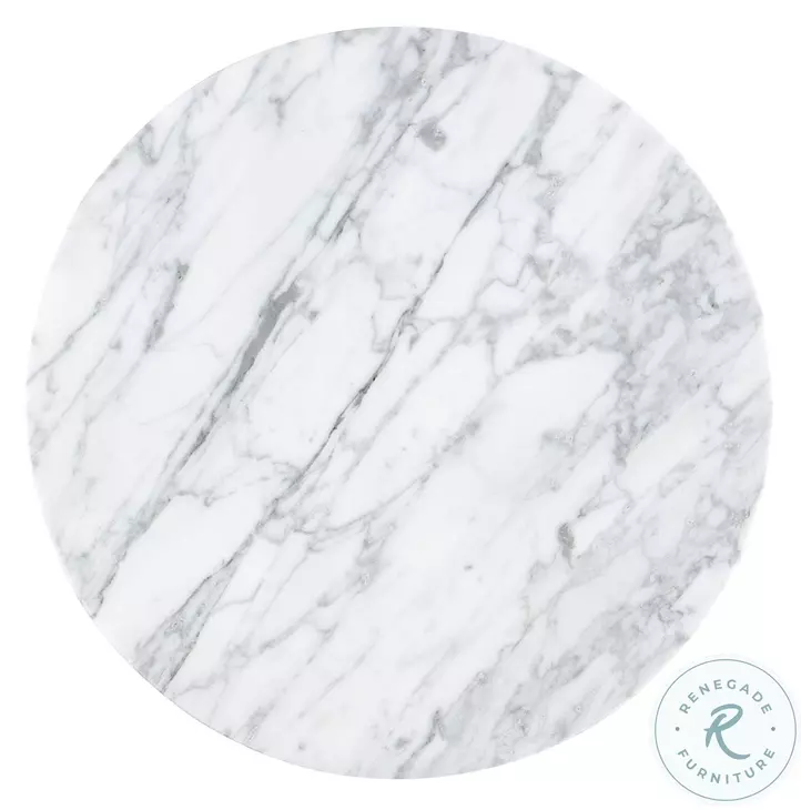 Stellan White And Gray Marble Top Side Table