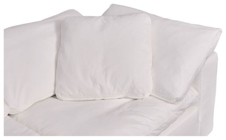 Clay Cream White Performance Fabric 3 Piece Modular Sectional with Pillows